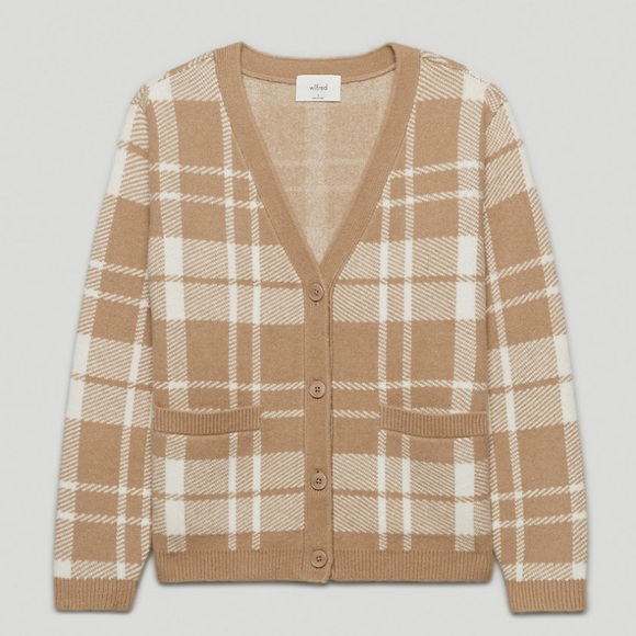 Aritzia Sweaters - Aritzia Bethany Gold Camel light Birch Knit Sweater Cardigan XS